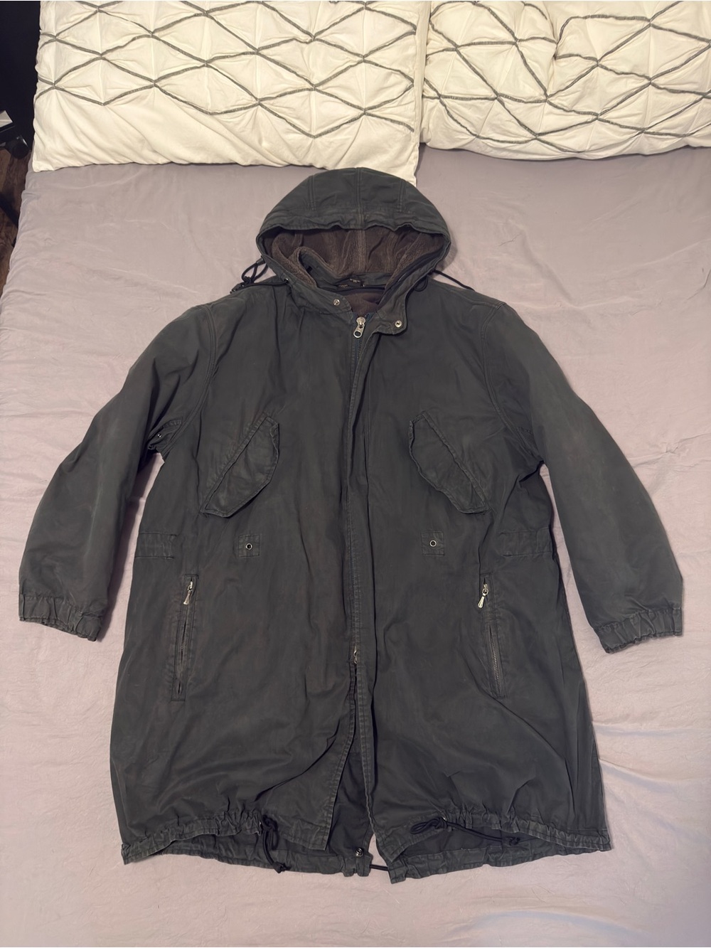 Banana Republic Dark Green Hooded Parka/Field coat w/ removable liner and hood